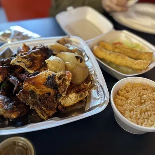 a plate of food on a table