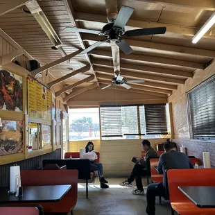 people sitting in a restaurant