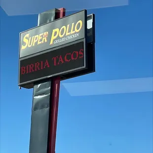 a sign for burria tacos