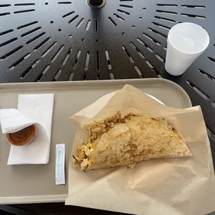 Super chicken breakfast quesadilla