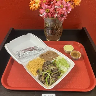 #16 - beef fajita plate
