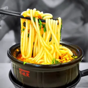 Tomato Crispy Pork Potato Noodle Soup