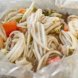 Hmong style papaya salad