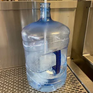 a large bottle of water