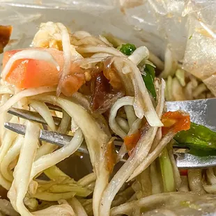 Hmong style papaya salad