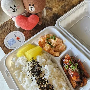 Salmon and Teri chicken special... good!