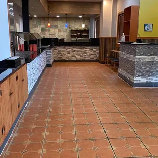 a kitchen and a bar