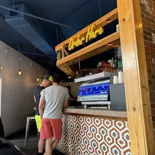 The ordering counter