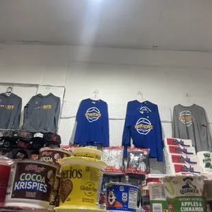 a variety of items on display