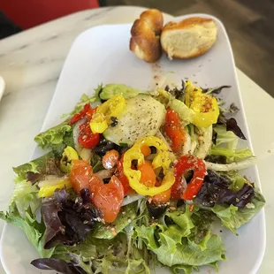 a salad on a plate