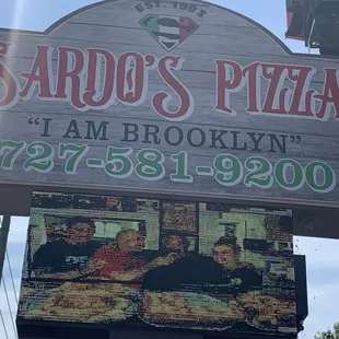 Sign outside