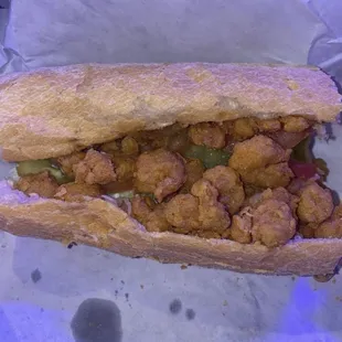 8&quot; shrimp poboy dressed