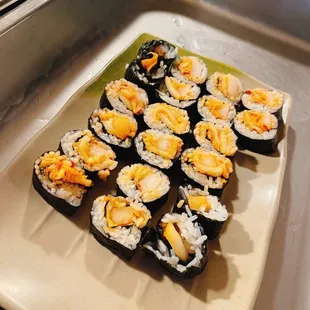 a plate of sushi