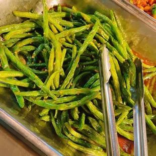green beans and other vegetables