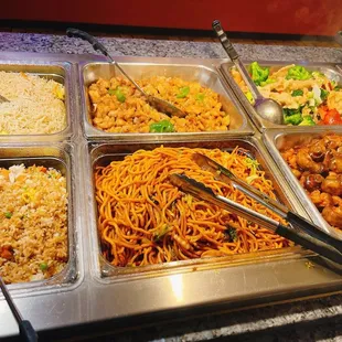 a variety of food items