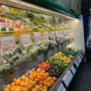 a variety of fruits and vegetables