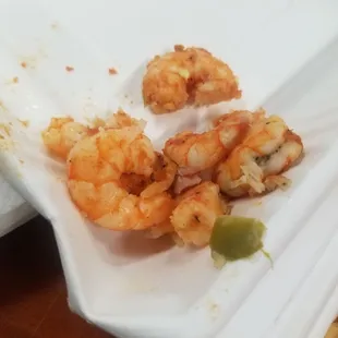 Poop filled shrimp