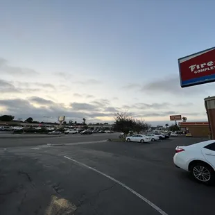 a car parked in a parking lot