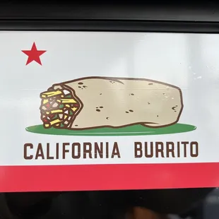 a california burrito sign