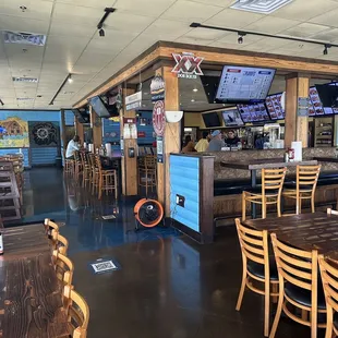 the inside of a restaurant