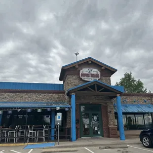 the front of the restaurant