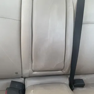 Middle back seat stain