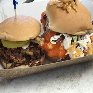 a pulled pork sandwich