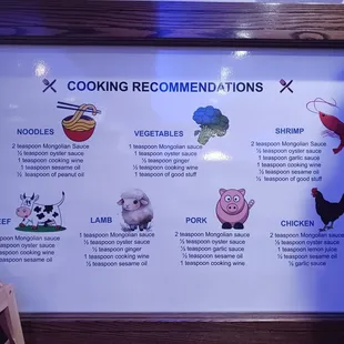 Mongolian Cooking Options