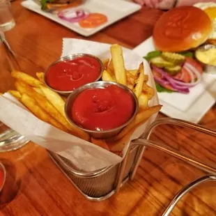 fries and ketchup