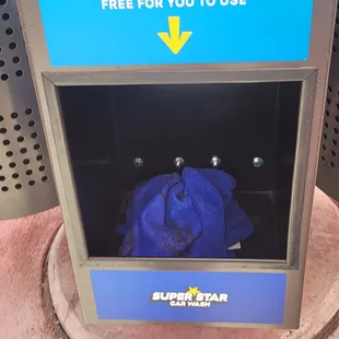 No . .I looked for clean towels on every single box for folded clean towels,  and I only  seen dirty towels on every  box.