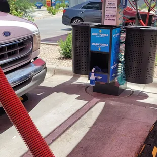 No clean towels at all,  only dirty towels on every single box,  don't go to this place...