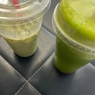 Iced Matcha  coyote green drink