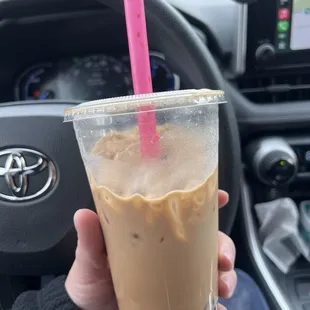 Mocha iced coffee boba