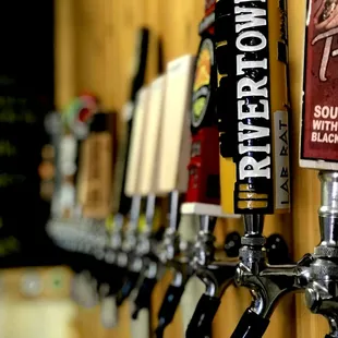 Tap options with craft beer.