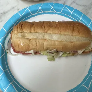 22. Small Turkey, Salami &amp; Provolone Sub without tomatoes and oil
