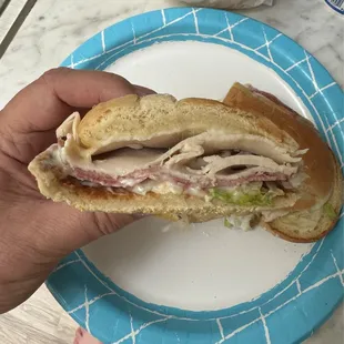 22. Turkey, Salami &amp; Provolone Sub without oil or tomatoes