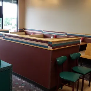 a view of the dining area