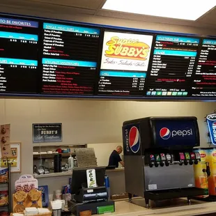 menus and drinks