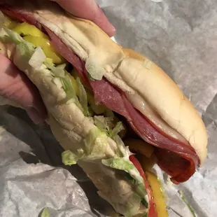 The Italian, extra banana peppers