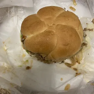 Wow this is what u call a small cheesesteak,what a waste of money .,
