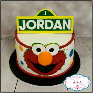 Elmo themed baby's cake