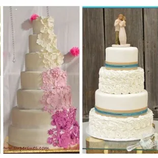 A few wedding cakes I have made in recent years.