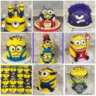 Some of the Minion inspired cakes and cupcakes that I've made.