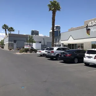 It's the building in back