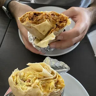 #3 Chorizo Burrito &amp;  #2 Bacon Burrito