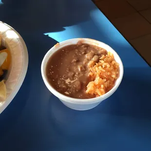 Small order of beans and rice