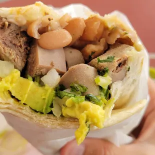 inside of burrito