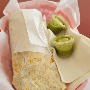salsa and burrito