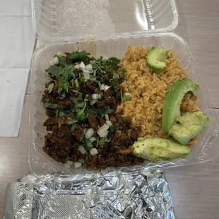 Combo plate with bbq pork