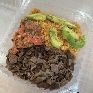 Carne asada combo plate